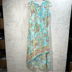 Vtg Rene Derhy Chiffon Dress Asymmetric Layers‎ Fairy Whimsical Pastel Women’s M